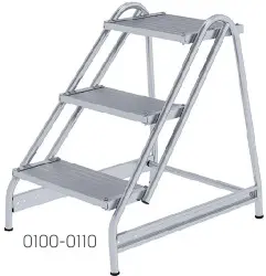 Produktfoto 1 von 50052 Alu-Arbeitspodest, einseitig begehbar, 4 Stufen