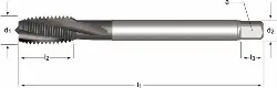 26182474 HSCO-XP Shark Gewindebohrer,Sc, hwarz,Metrisch,Besch. TIALN
