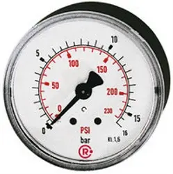 Produktfoto 1 von 216-KD 216-KD, Standardmano, Kunststoff, G 1/4 hinten, 0 - 6,0 bar/87 psi, Ø 63