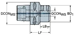 Produktfoto 1 von C5-131-00060-625 SANDVIK COROMANT CAPTO/HSK-Adapter