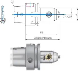 Produktfoto 1 von 30439728 Micro-Universal-Spannfutter ISO12164-1 HSKA 32x0,2-3,4WTE