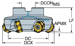 Produktfoto 1 von A725076R2521H SANDVIK Adapter Coromant Capto® - rechteckiger Schaft