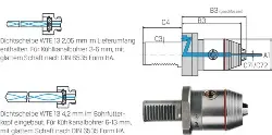 Produktfoto 1 von 30336195 Präzisions-Kurzbohrfutter IK DIN69880AD 0,5-13,0 WTE