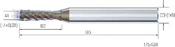 Produktfoto 1 von 2.CMC42.N1Z4.120.1 CrazyMill Cool-N VHM SNP 4,0xd,UNI, IK, Z4, 1,20 MIKRON