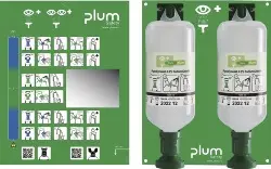 Produktfoto 1 von 5715205470811 Augenspülstation, 2x 1000 ml 0,9 % Natriumchloridl. -plum-