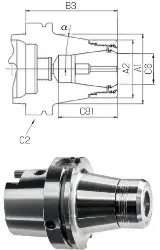 47186311005 Spannzangenfutter, HSK-A 100 HDC, ER32, konisch