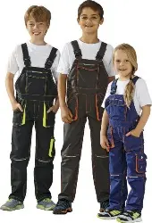 Produktfoto 1 von 6120146 JUNIOR Latzhose 146/152, anthrazit/gelb