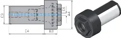 Produktfoto 1 von 330032040 Zylinder-Aufnahme Quick Flex DIN6535/HB 32QF-40,00mm WTO