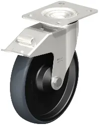 Produktfoto 1 von LEX-TPA 200KD-FI-ELS BLICKLE Edelstahl-Lenkrolle mit Anschraubplatte