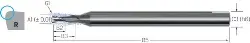 Produktfoto 1 von 2.CMC30.B2Z2.040.1 CrazyMill Cool-B VHM RIP ER 3,0xd,UNI, IK, Z2, 0,40/R=0,05
