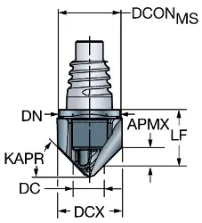 Produktfoto 1 von A31616CM21006245G1730 CoroMill® 316 Vollhartmetallfräser zum Fasen