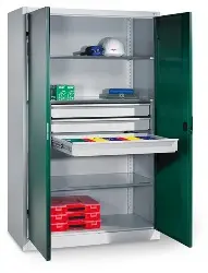 Produktfoto 1 von 04S156120-1 Schwerlastschrank mit mittigem Schubladenblock