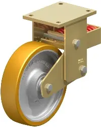 Produktfoto 1 von BSFN-GTH 250K BLICKLE Stahlgeschweißte Schwerlast-Bockrolle mit Stahlfeder