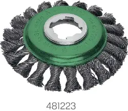 Produktfoto 1 von 472.85X Kegelbürste, V2A-Draht gezopft, 0,50 mm, X-LOCK