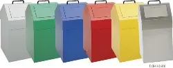 Produktfoto 1 von 630-045-0-0-103 / 9899991235 Wertstoffsammler stationär RAL 1003, 45 Liter, 640x330x310 mm
