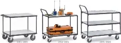 Produktfoto 1 von 1850 ESD-Tischwagen, Typ 1850 850 x 500 mm, RAL 7015 -fetra-