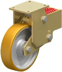 Produktfoto 1 von BSFN-GTH 302K-F30 BLICKLE Stahlgeschweißte Schwerlast-Bockrolle mit Stahlfeder