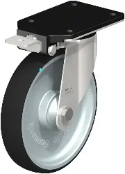 Produktfoto 1 von LEX-PATH 200KD-IS BLICKLE Edelstahl-Lenkrolle mit Anschraubplatte