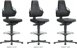 Produktfoto 1 von 9031-SP01-3277 Arbeitsdrehstuhl NEXXIT, blau Gleiter + Fußring, Supertec