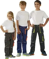 Produktfoto 1 von 6110110 JUNIOR Bundhose 110/116, anthrazit/gelb