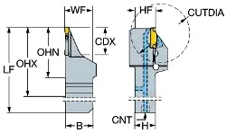 Produktfoto 1 von QSRF123G20C2020F SANDVIK COROCUT 1-2 Halter mit HP