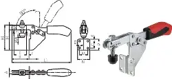 Produktfoto 1 von 93336 Waagrechtspanner offener Arm Gr.3 senkrechtem Fuß AMF