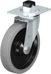 Produktfoto 1 von LE-POEV 201K-CS11-SG BLICKLE Stahlblech-Lenkrolle mit Anschraubplatte
