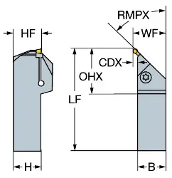 Produktfoto 1 von RX123J053225B045 SANDVIK COROCUT 1-2 Halter