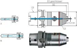 Produktfoto 1 von 30335989 Präzisions-Kurzbohrfutter IK ISO 12164-1 HSKA100x0,5-13WTE