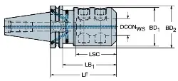 Produktfoto 1 von 392555234020065 SANDVIK Adapter für Planfräser