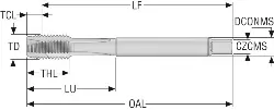 Produktfoto 1 von 03000106 SECO Gewindeschneid-/Abstechwerkzeug Std