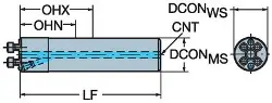 SL2CA1620025 SANDVIK Zylinderschaft für CoroTurn® SL Adapter