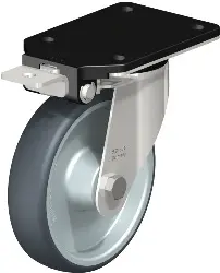 Produktfoto 1 von LEX-TPA 160XR-IS BLICKLE Edelstahl-Lenkrolle mit Anschraubplatte