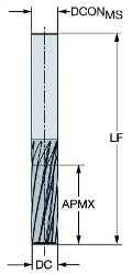 Produktfoto 1 von 2P0500794OAO10A SANDVIK CoroMill® Plura solid carbide square shoulder end mill