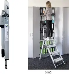 Produktfoto 1 von 53105 Aluminium-Klapp-Treppe 5 Stufen, mit Bügel