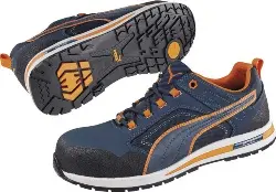 Produktfoto 1 von 643100329000041 Halbschuh S3, blau/orange CROSSTWIST LOW, Gr. 41