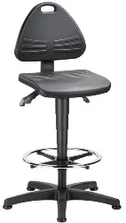 Produktfoto 1 von 9603-2000 Arbeitsdrehstuhl 'Isitec' PU-Schaum, Gleiter