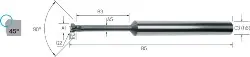 Produktfoto 1 von 2.BC.03370090.1 CrazyMill Champfer VHM RIP Back, UNI,3xd, Z5 3,70 MIKRON