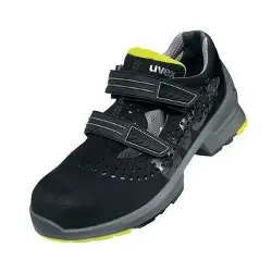 Produktfoto 1 von 8542844 UVEX Sandale, S1 SRC, schwarz/silber/lime, W11, Gr. 44