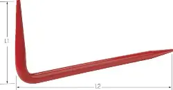 278 016 2 Winkeldorn, gehärtet 90 Grad gebogen, 16 mm Schaft