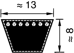 Produktfoto 1 von 13 x 3150 OPTIBELT klassische Keilriemen A 124