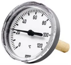 Produktfoto 1 von 4604 4604, Bimetallthermom., G 1/2 hi., Tauchschaftlänge 60mm Ø63, bis 120°C