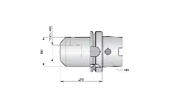 Produktfoto 1 von HSK.63A-W.25.110 HSK-A Weldon-Schaftfräserhalt. HSK.63A-W.25.110