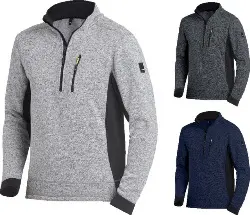 Produktfoto 1 von 79597-1220-3XL Strick-Fleece-Troyer, Herren anthrazit/schwarz , Gr. 3XL -
