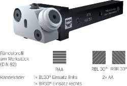 Produktfoto 1 von 31002740 Rändelfräswerkzeug RF 1 o.R. 231-12M 3 - 50 ZEUS
