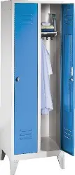 Produktfoto 1 von 8010-20 Garderobenschrank 2Abt. Füße 1850x610x500 mm