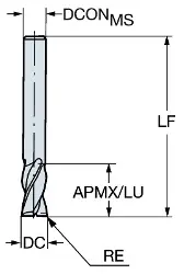 Produktfoto 1 von 2P2322000NAH10F SANDVIK COROMILL PLURA-Schaftfräser