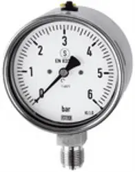 Produktfoto 1 von 5079 5079, Mano, CrNi-Stahl, Sicherh., G 1/2 radial unten, 0-25,0 bar, Ø 100