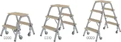 Produktfoto 1 von 39022 Tritt mit Brems-Lenkrollen 2 Stufen - Deckbrett mit Griff
