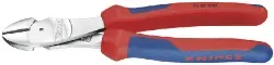 Produktfoto 1 von 74 05 160 KNIPEX-Kraft-Seitenschneider, verchromt, Mehrkomp.hüllen